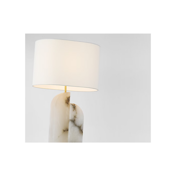 Savoye Large Table Lamp, Alabaster, 34"H
