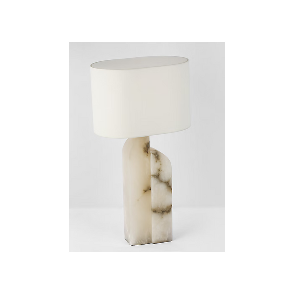 Savoye Large Table Lamp, Alabaster, 34"H