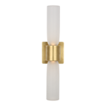 Volver Medium Double Sconce, Hand Rubbed Antique Brass