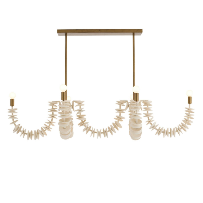 Kalama Linear Chandelier, 57"W x 35.5"D