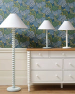 Piccolo Floor Lamp - Sky Base/White Linen Shade, 60"H