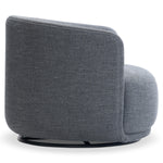 Astrid Fabric Swivel Chair - Blue Linen