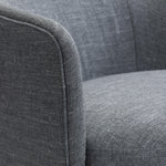 Astrid Fabric Swivel Chair - Blue Linen