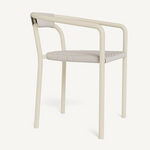 Leo Stacking Dining Chair, Aluminum Bone / Rope Shell