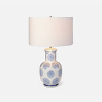 Bergman Table Lamp, Blue/White Ceramic, 27"H