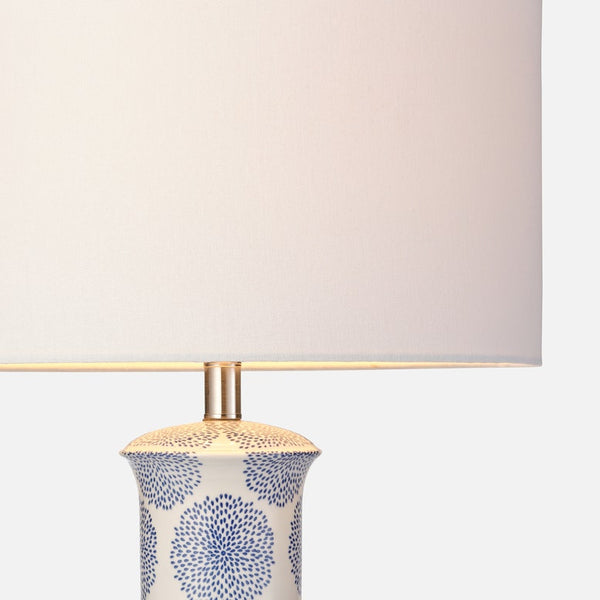 Bergman Table Lamp, Blue/White Ceramic, 27"H