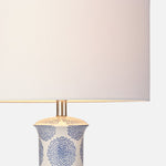 Bergman Table Lamp, Blue/White Ceramic, 27"H