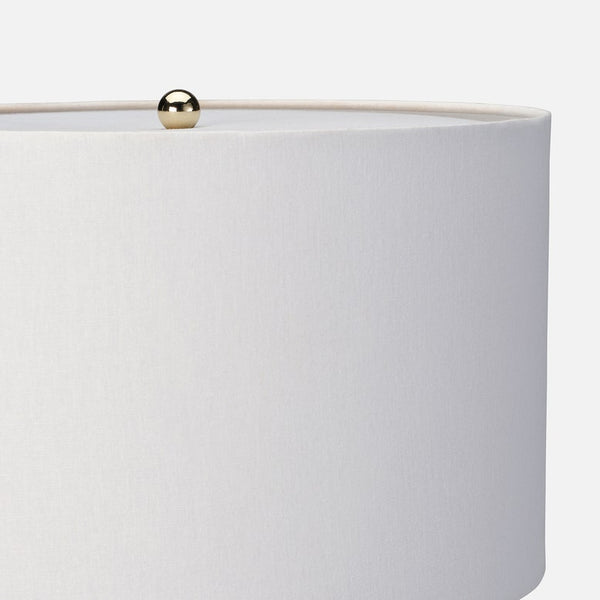 Bergman Table Lamp, Blue/White Ceramic, 27"H