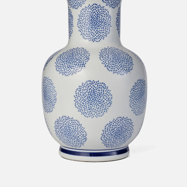 Bergman Table Lamp, Blue/White Ceramic, 27"H