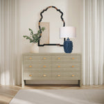 Leah Table Lamp, Navy Resin, 27" H