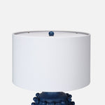 Leah Table Lamp, Navy Resin, 27" H
