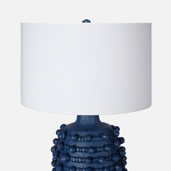 Leah Table Lamp, Navy Resin, 27" H