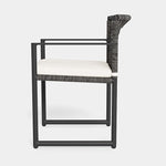 Loop Dining Chair, Aluminum Asteroid/ Panama Blanco
