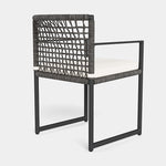 Loop Dining Chair, Aluminum Asteroid/ Panama Blanco