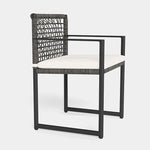 Loop Dining Chair, Aluminum Asteroid/ Panama Blanco