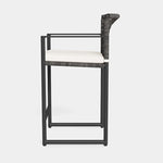 Loop Counter Stool, Aluminum Astroid/ Panama Blanco