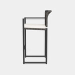 Loop Bar Stool, Aluminum Astroid/ Panama Blanco