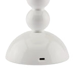 Bobbin Rechargeable LED Lamp - White Lacquer, 11.8"H
