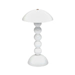 Bobbin Rechargeable LED Lamp - White Lacquer, 11.8"H