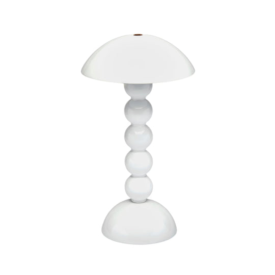 Bobbin Rechargeable LED Lamp - White Lacquer, 11.8"H
