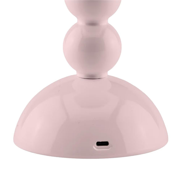 Bobbin Rechargeable LED Lamp - Pale Pink Lacquer, 11.8"H