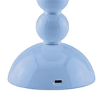 Bobbin Rechargeable LED Lamp - Pale Denim Lacquer, 11.8"H