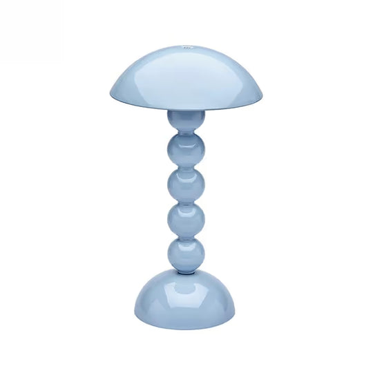 Bobbin Rechargeable LED Lamp - Pale Denim Lacquer, 11.8"H