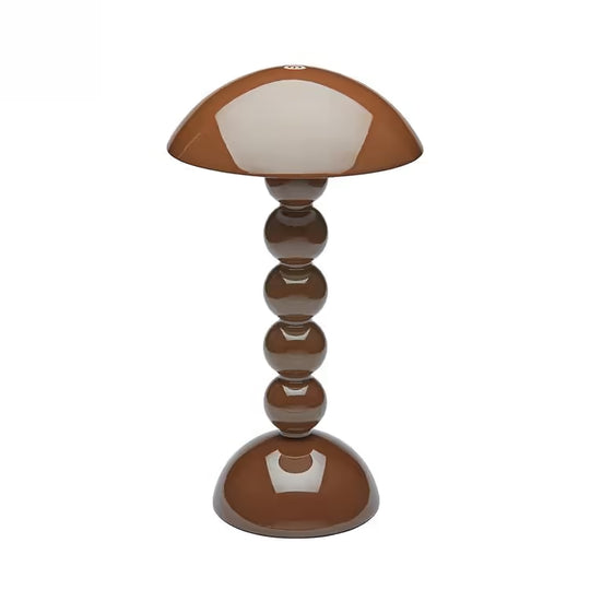 Bobbin Rechargeable LED Lamp - Chocolate Lacquer, 11.8"H