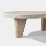 Lucca Organic Coffee Table, Travertine Natural