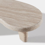 Lucca Organic Coffee Table, Travertine Natural