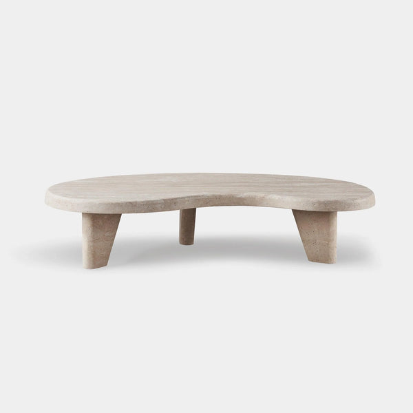 Lucca Organic Coffee Table, Travertine Natural