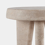 Lucca Round Side Table, Travertine Natural