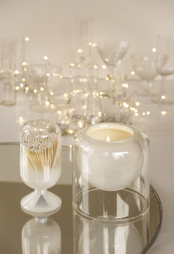 Grand White Luna Candle, Waxing Moon