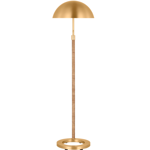 Balleroy Medium Floor Lamp, Burnished Brass