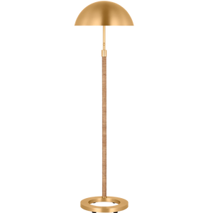 Balleroy Medium Floor Lamp, Burnished Brass