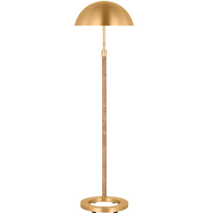 Balleroy Medium Floor Lamp, Burnished Brass