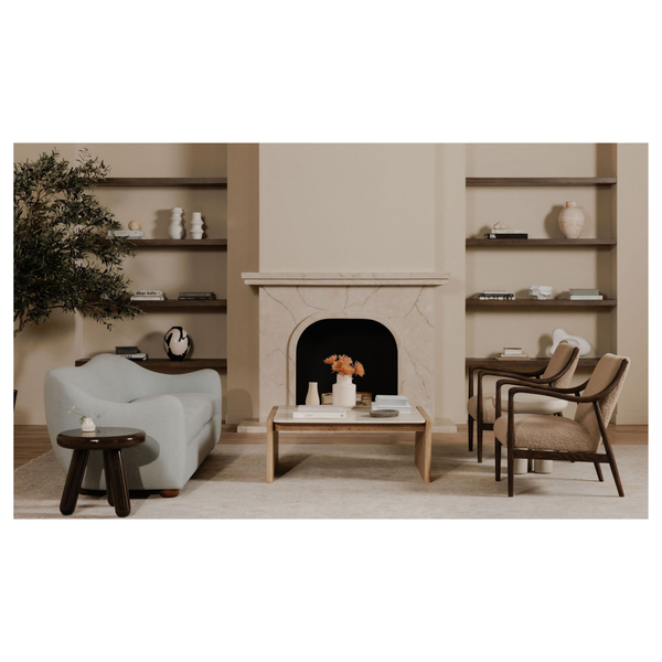 Lane Coffee Table Natural, 41”W x 39”D x 16”H