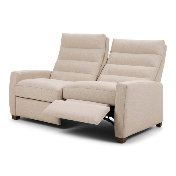 Lanier Manual Recliner 2 Seat Sofa, Archer Sand Performance Fabric/Mink, 65"W