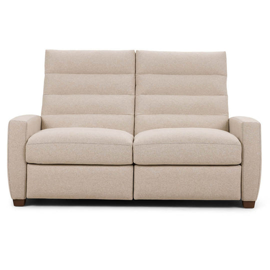Lanier Manual Recliner 2 Seat Sofa, Archer Sand Performance Fabric/Mink, 65"W
