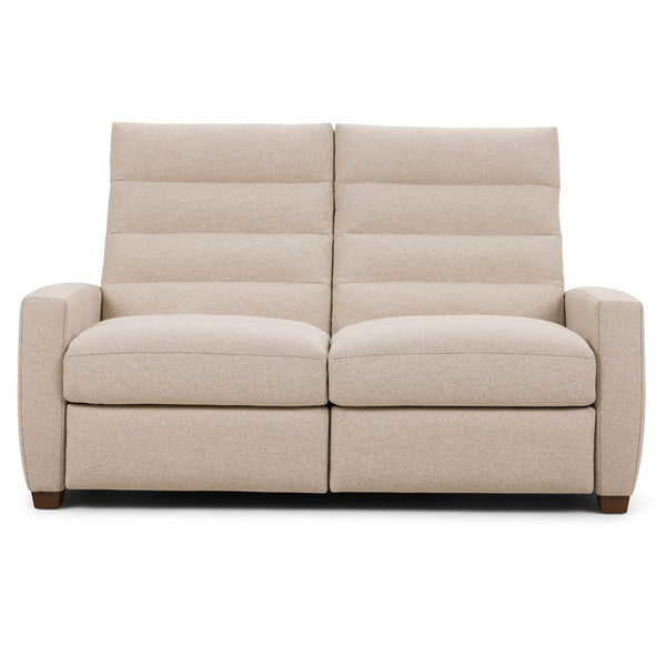 Lanier Manual Recliner 2 Seat Sofa, Archer Sand Performance Fabric/Mink, 65"W