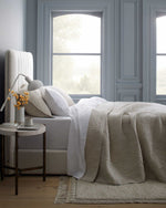 European Linen Cotton Stitch Quilt Collection - Natural, 2 Sizes