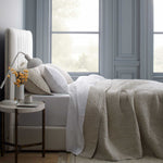 European Linen Cotton Stitch Quilt Collection - Natural, 2 Sizes