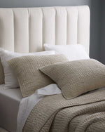European Linen Cotton Stitch Quilt Collection - Natural, 2 Sizes