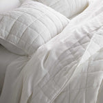 European Linen Box Quilt Collection, White