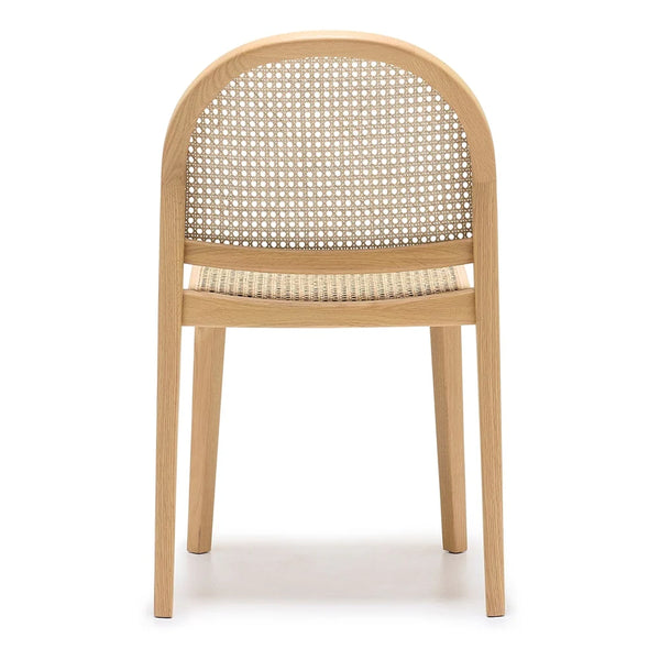 Luk Rattan Dining Chair - Light Oak