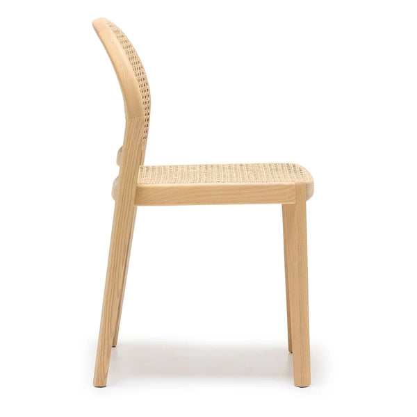 Luk Rattan Dining Chair - Light Oak