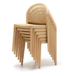 Luk Rattan Dining Chair - Light Oak
