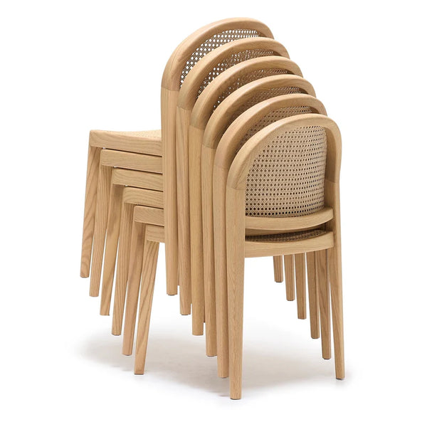 Luk Rattan Dining Chair - Light Oak