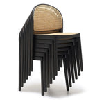 Luk Rattan Dining Chair, Light Oak/Black