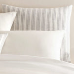 Lush Linen Duvet Cover Collection, Stripe Charcoal